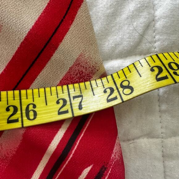 Vintage KATHIE LEE WOMAN Skirt 26W Red Abstract Floral Maxi Deadstock Retro - Picture 10 of 11